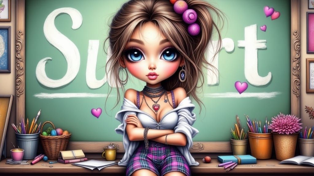 <lora:Hand Drawn Bohemian:1.0> <lora:Whimsical:1.0> 

A Vibr...