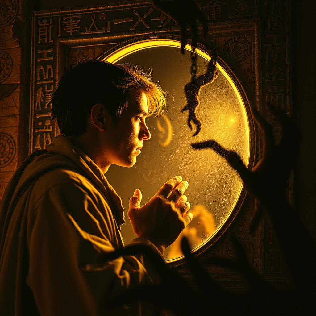 Egyptian Mirror Reflects Soul's Struggle with Addiction