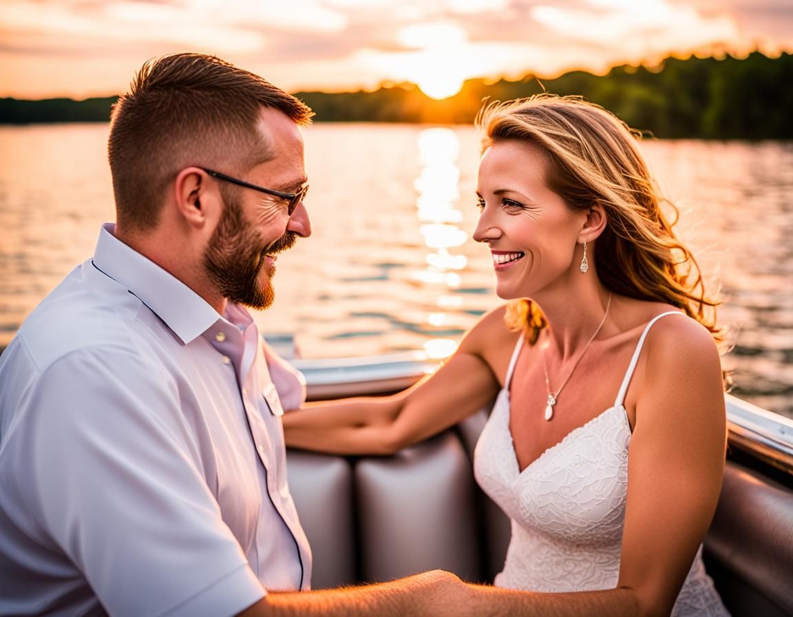 Anniversary Sunset Cruise on Pontoon Boat