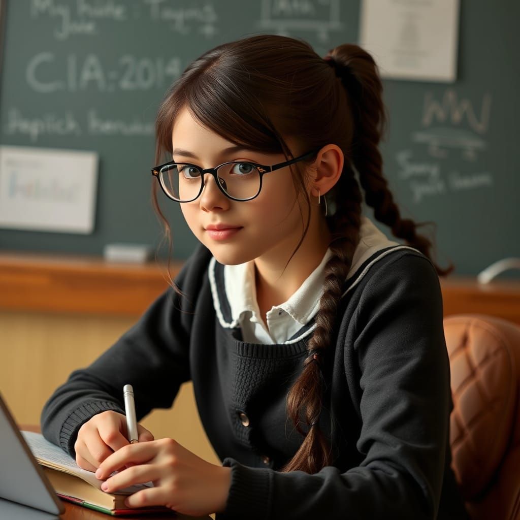 AI Interpretation of a Math Girl