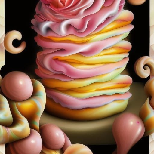 The Whimsical Bakery: Surreal Illustration of Sweet Delights