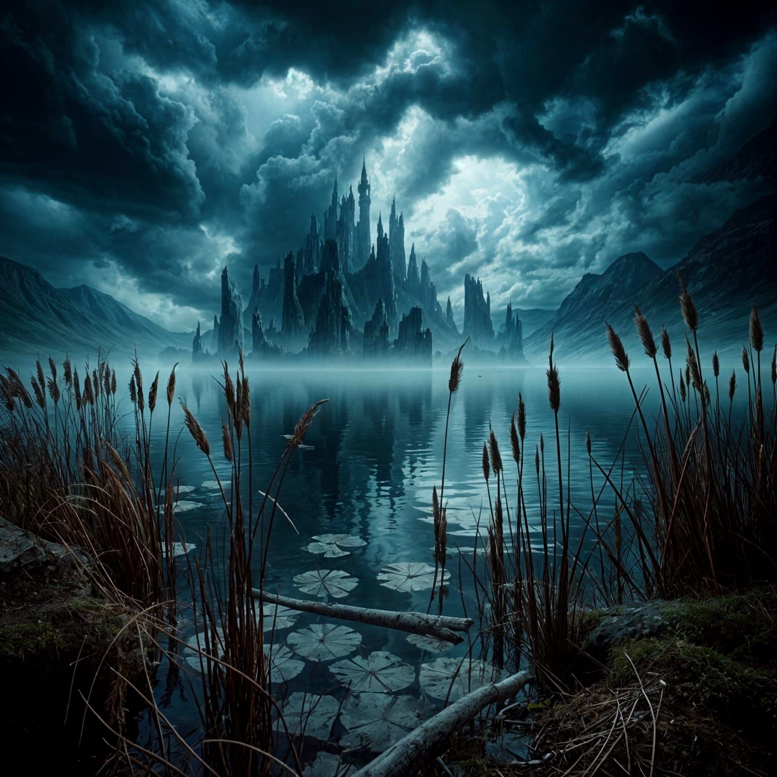 Moonlit Waters Beyond Avalon's Dark Lake