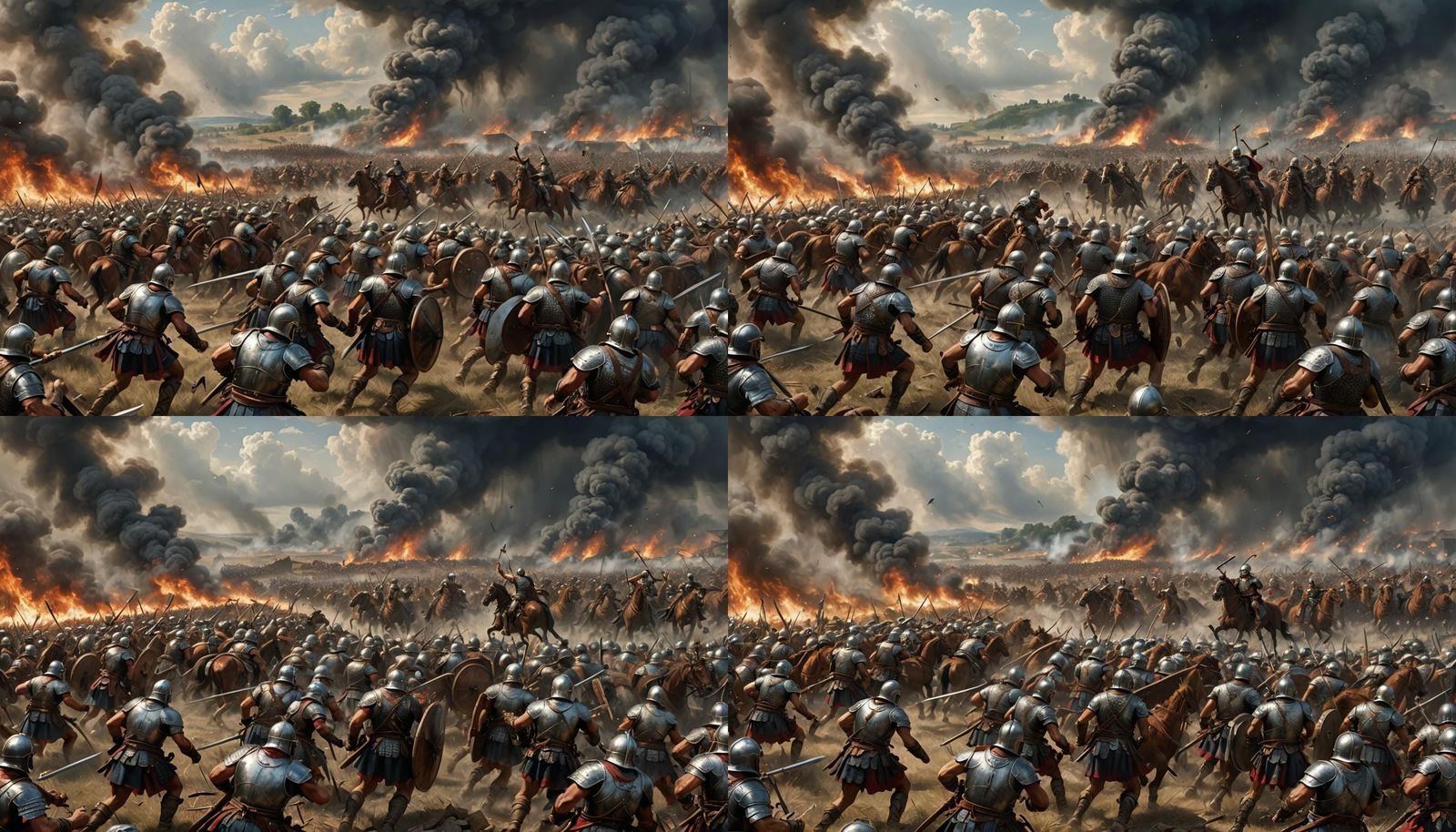 Visceral Roman Legion Battle with Barbarians