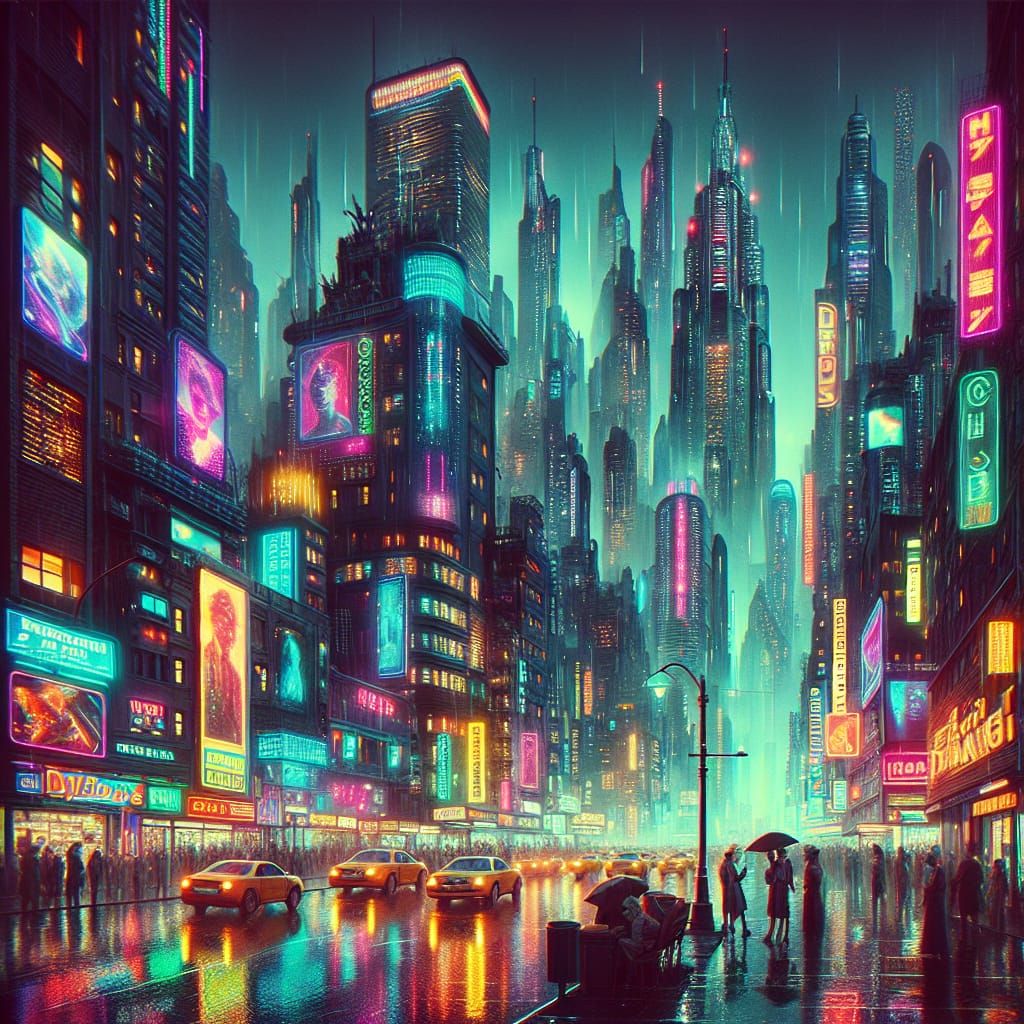 Futureistic vision of New York
