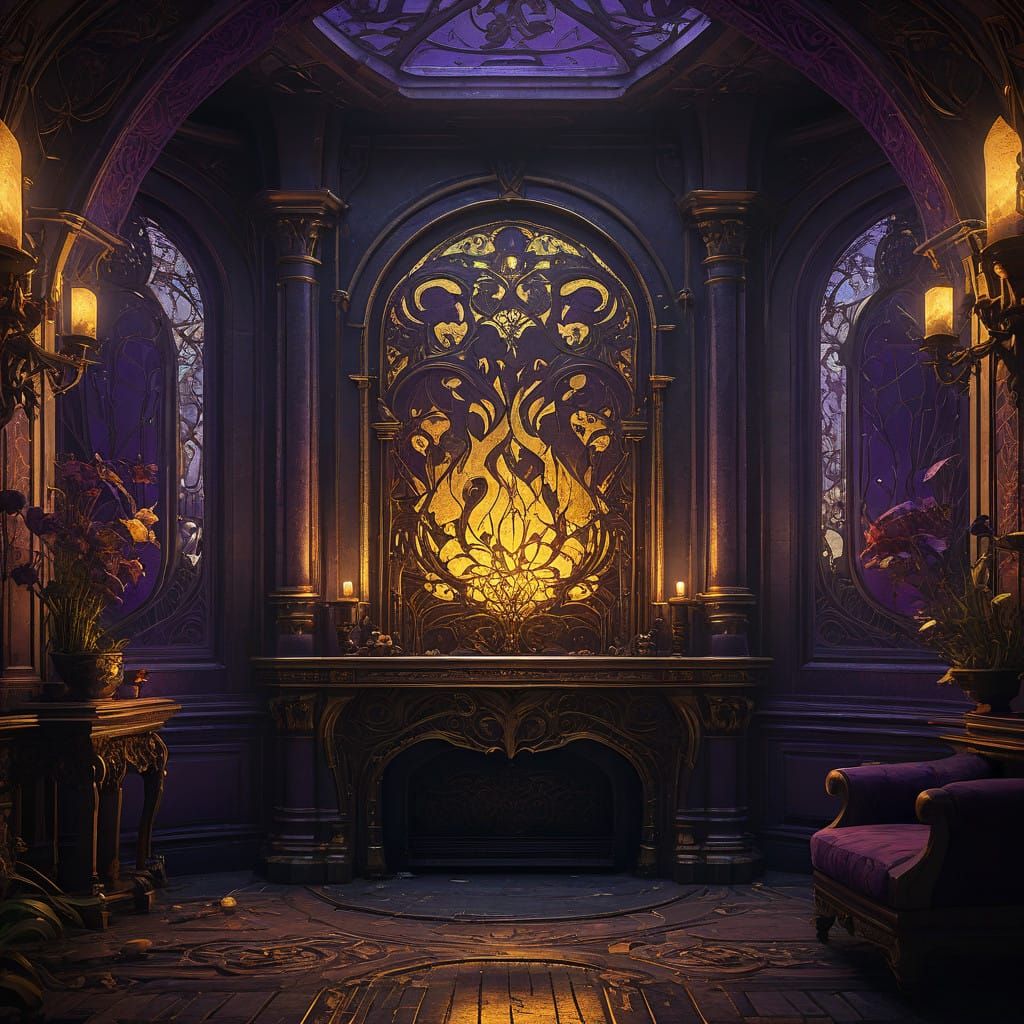 Ethereal Silhouettes Dancing in Warm Golden Flames