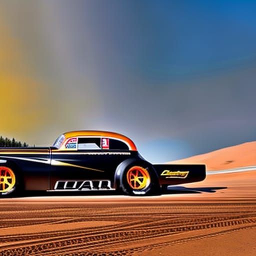 Neon Race Trucks with Marijuana Sponsorship