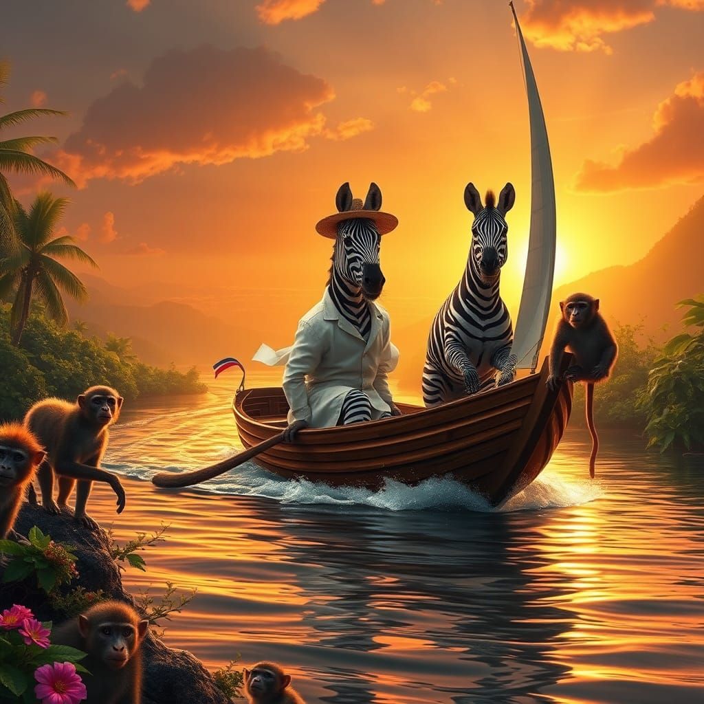Zebra Sails River from Hell to Heaven