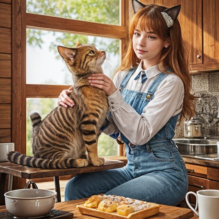 Karma Cat in Golden Hues