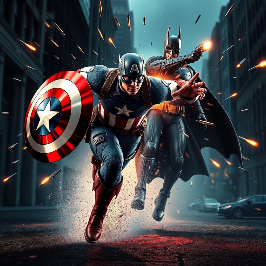 Captain America Soars Through the City in a Sonic Boom of Co...