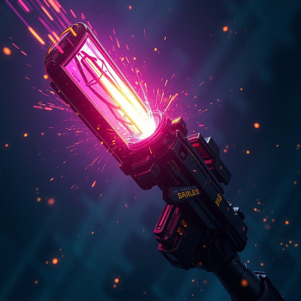 Surreal Directed Energy Weapon in Deep Fantasy Style