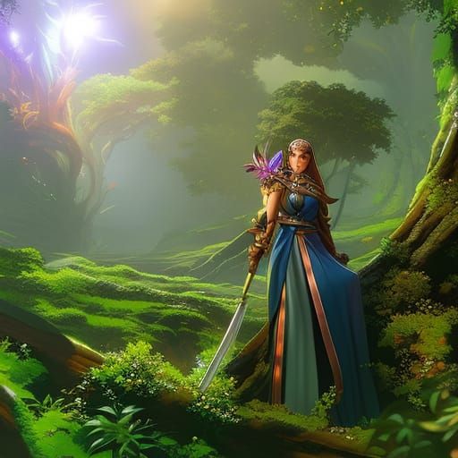 Eve in Eden: Hyperrealistic Concept Art