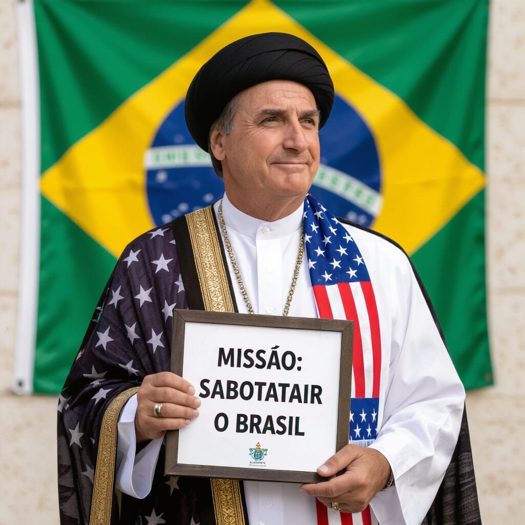 Portrait of a President in Islamic Garb