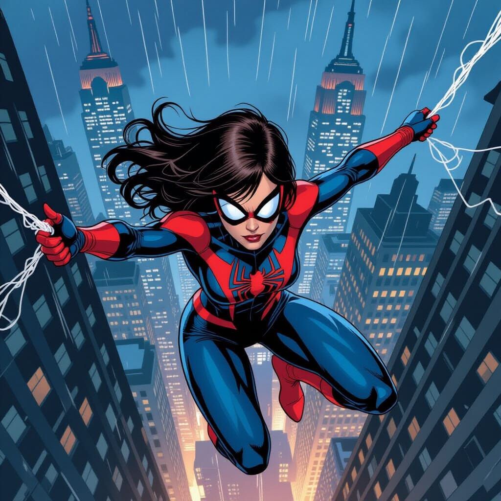 Spidergirl Ashley Barton Leaping Between NYC Skyscrapers in ...