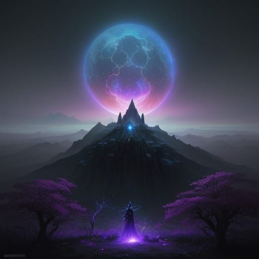 Majestic Being in Ethereal Realm, with Cinematic Lighting an...