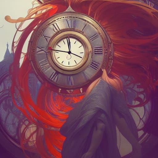 Surreal Clock Man Concept Art in Unreal Engine