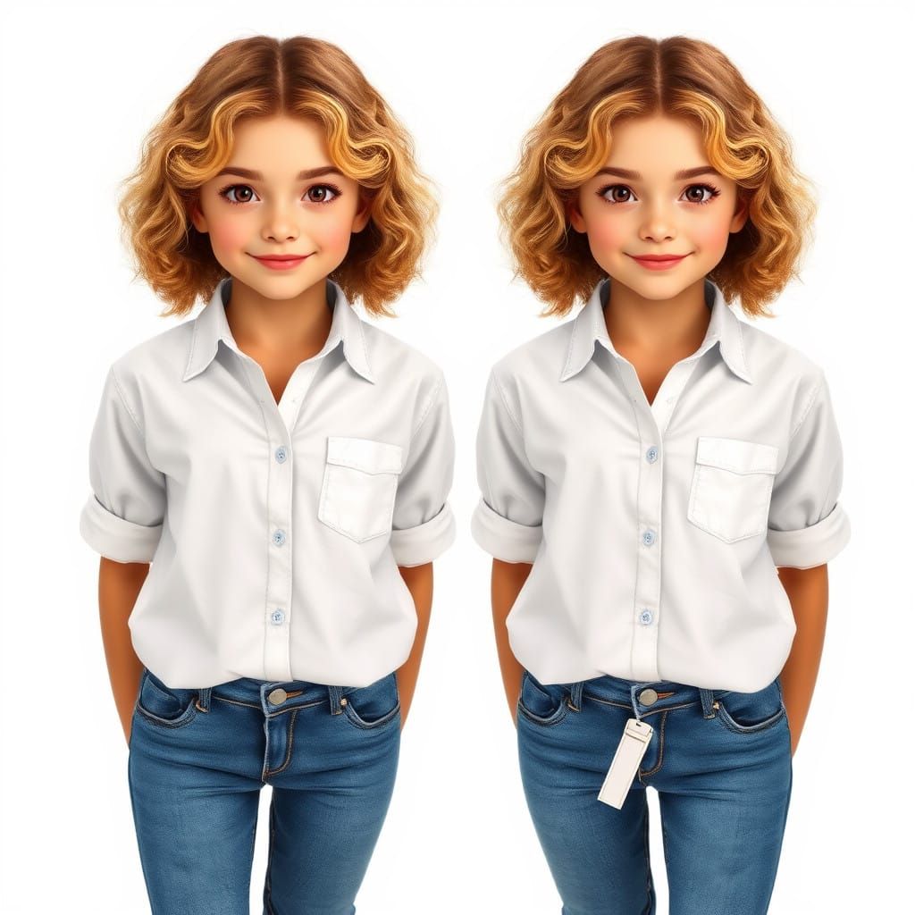 Twin Girls Shine with Youthful Beauty in Fantastical Fantasy...