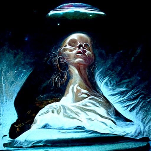Astral Projection in Oil Painting Style