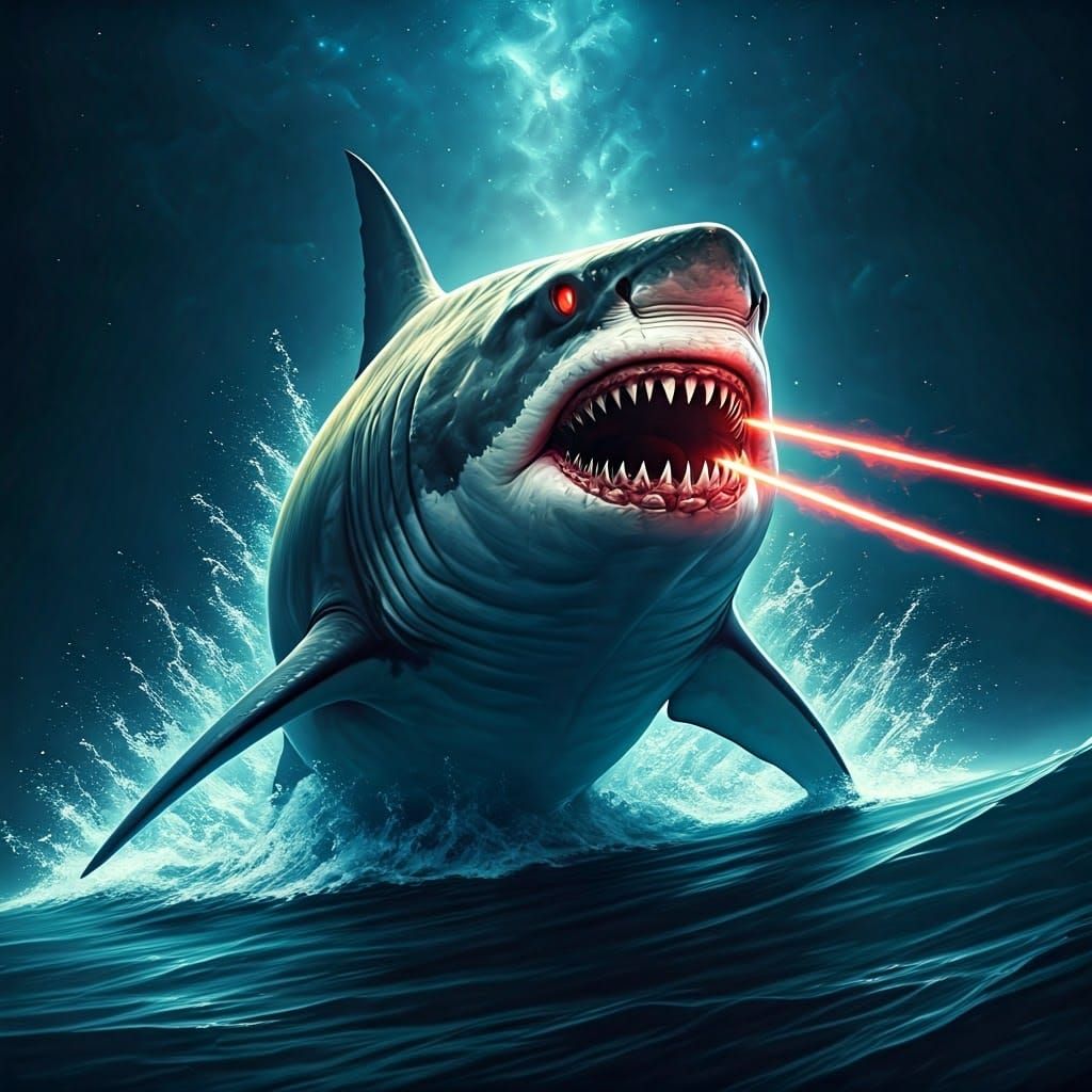 Kryptonian Megalodon Shark Rises from the Depths in Golden G...