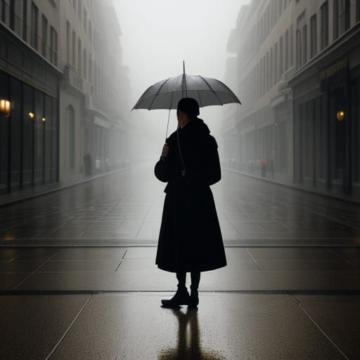 Moody Cinematic Scene with Golden Light