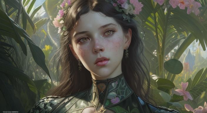 Vaporwave Garden of Eden: Digital Painting