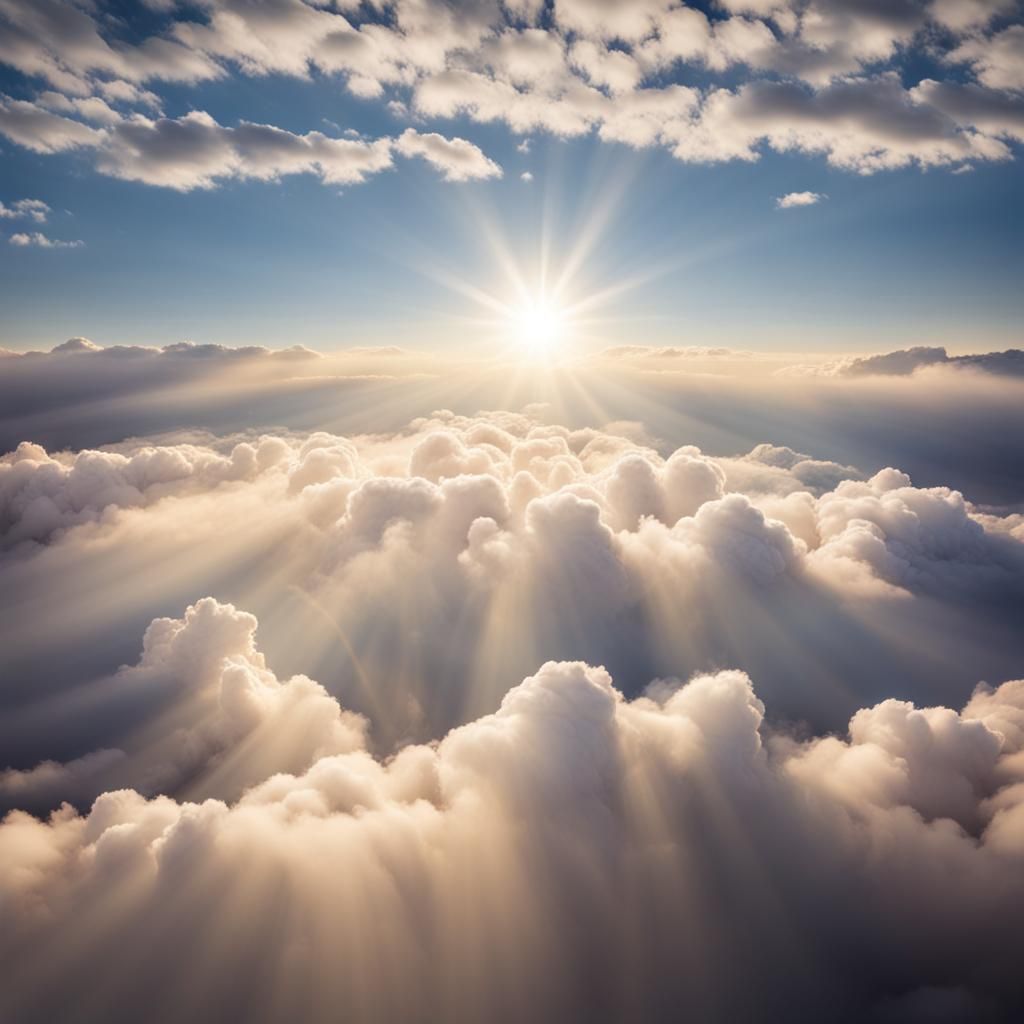 Sun Shines Brightly Above the Clouds