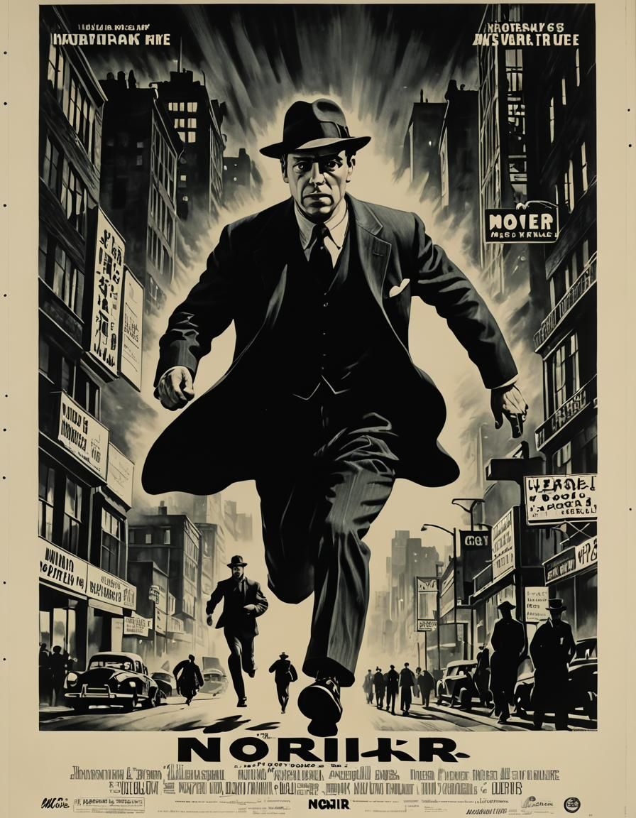 Noir Movie Poster for Run