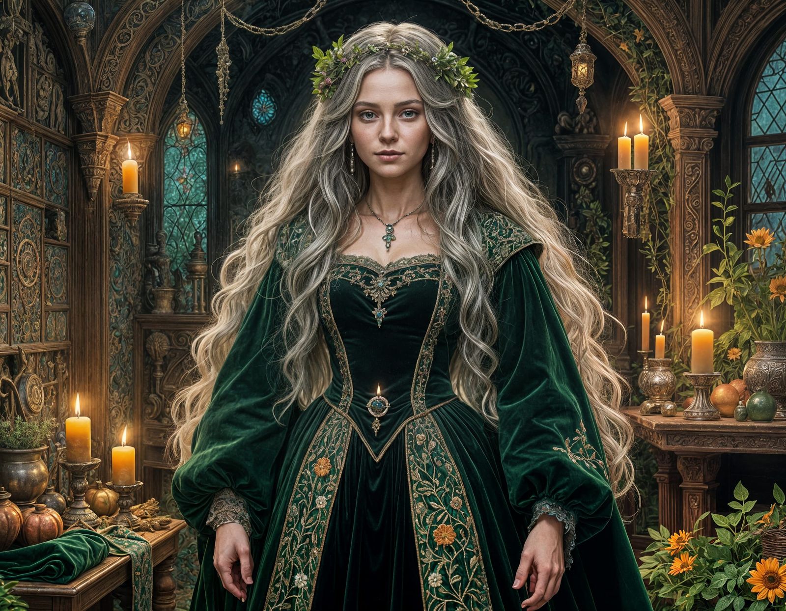 Enchanted Orphanage: A Witch's Guidance in Fantasy Art