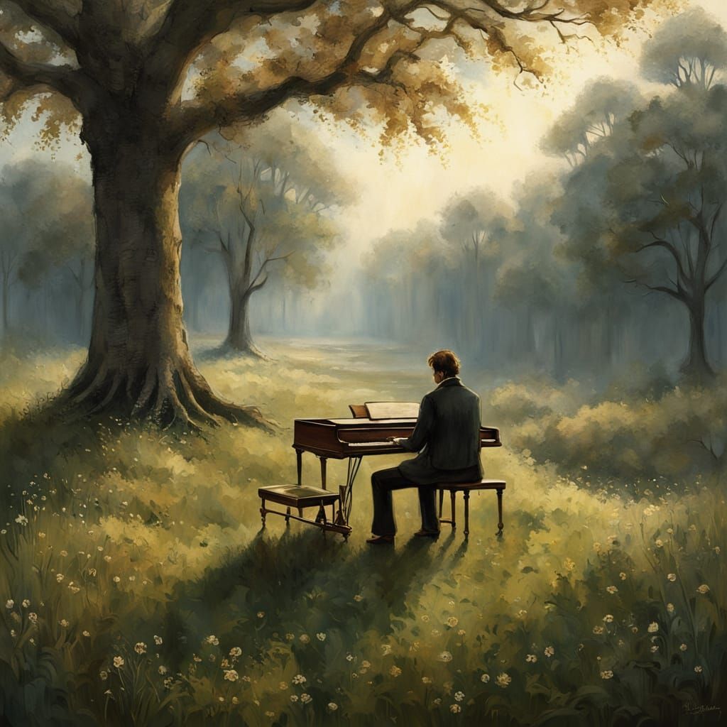 Peaceful Studio Scene in Soft Golden Light