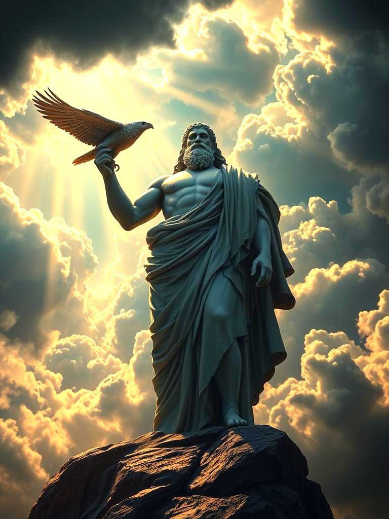 Zeus and His Eagle in Ultra HD 4K