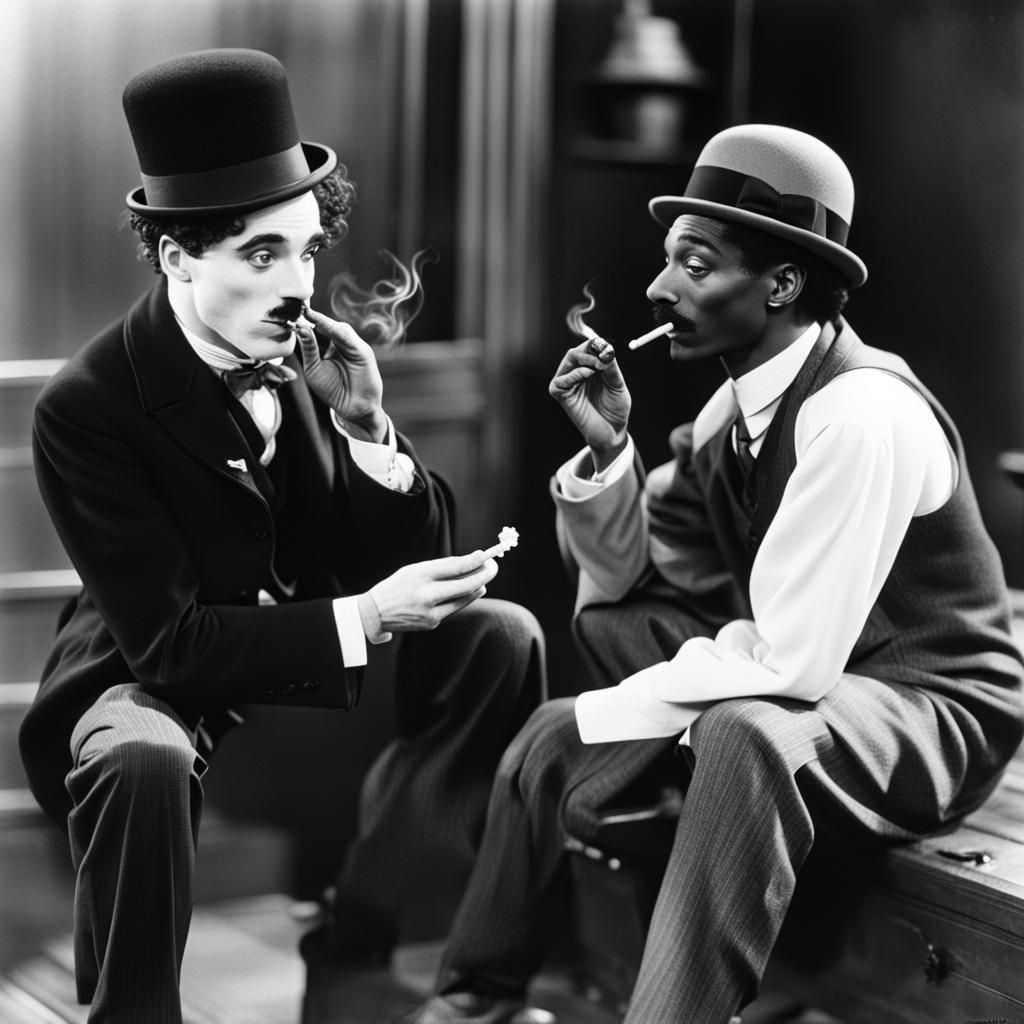 Charlie Chaplin and Snoop Dogg