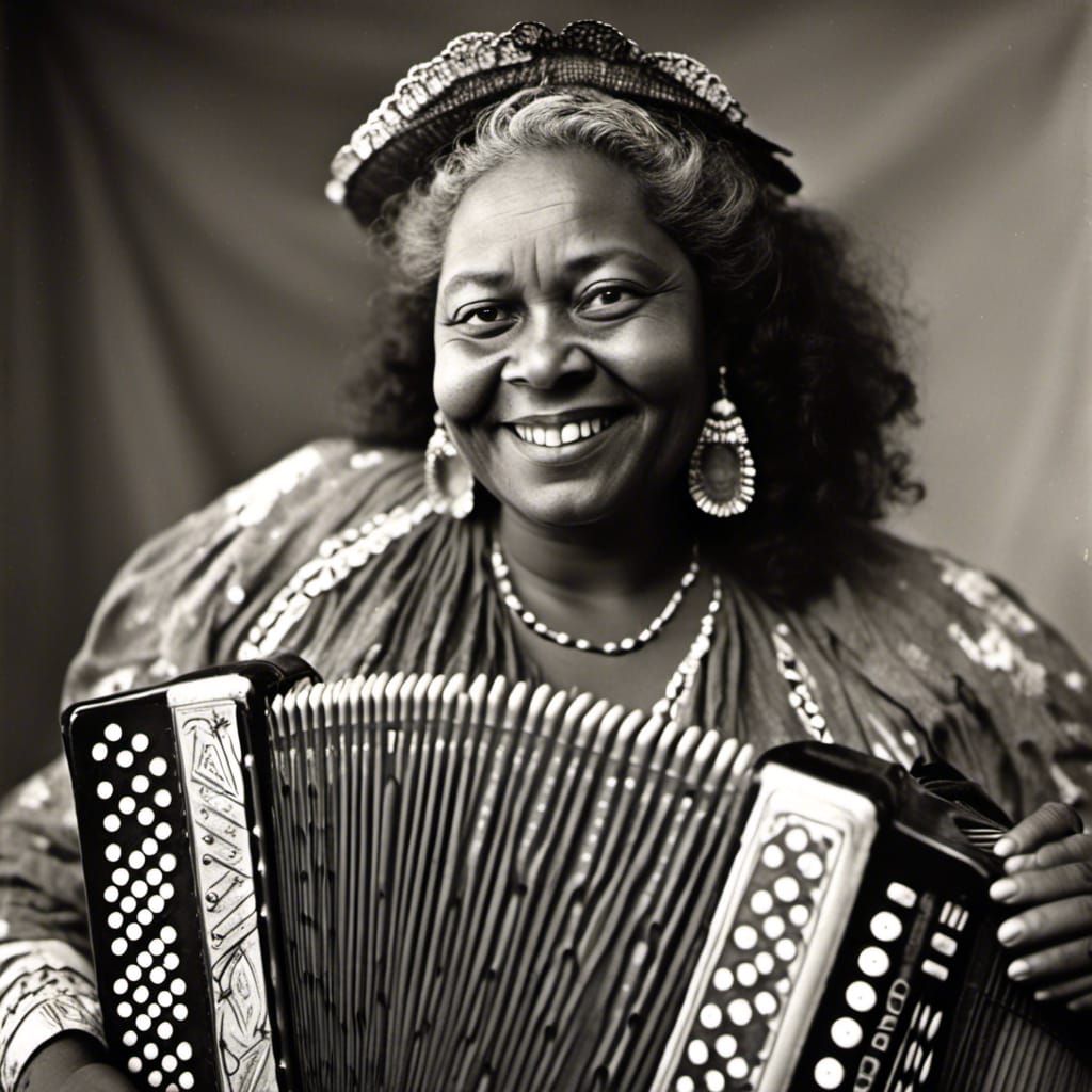 Ida Lewis “Queen Ida” Guillory, Zydeco Accordionist Portrait