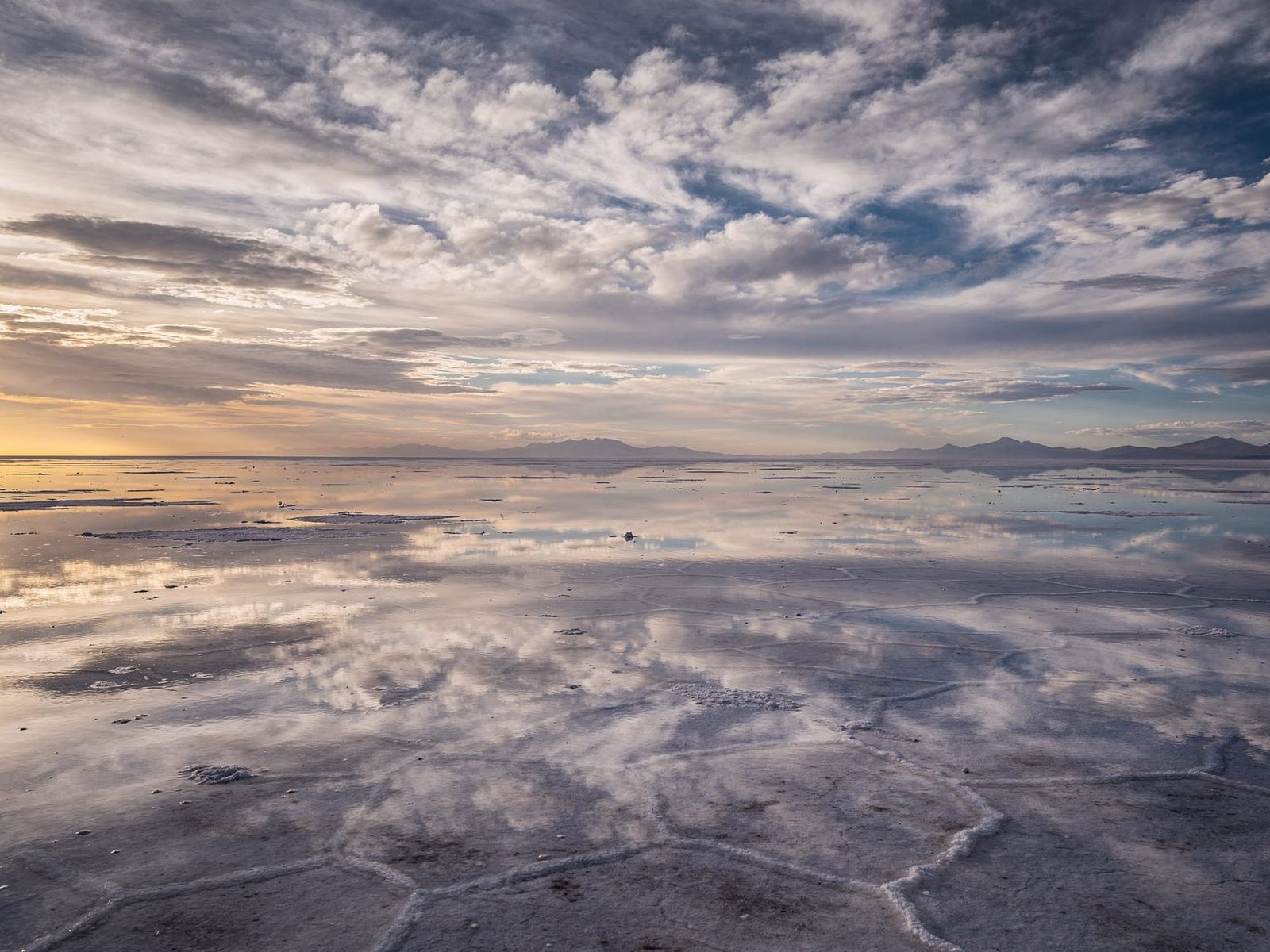 Salar de Uyuni Bolivia After Rain Photorealistic Landscape