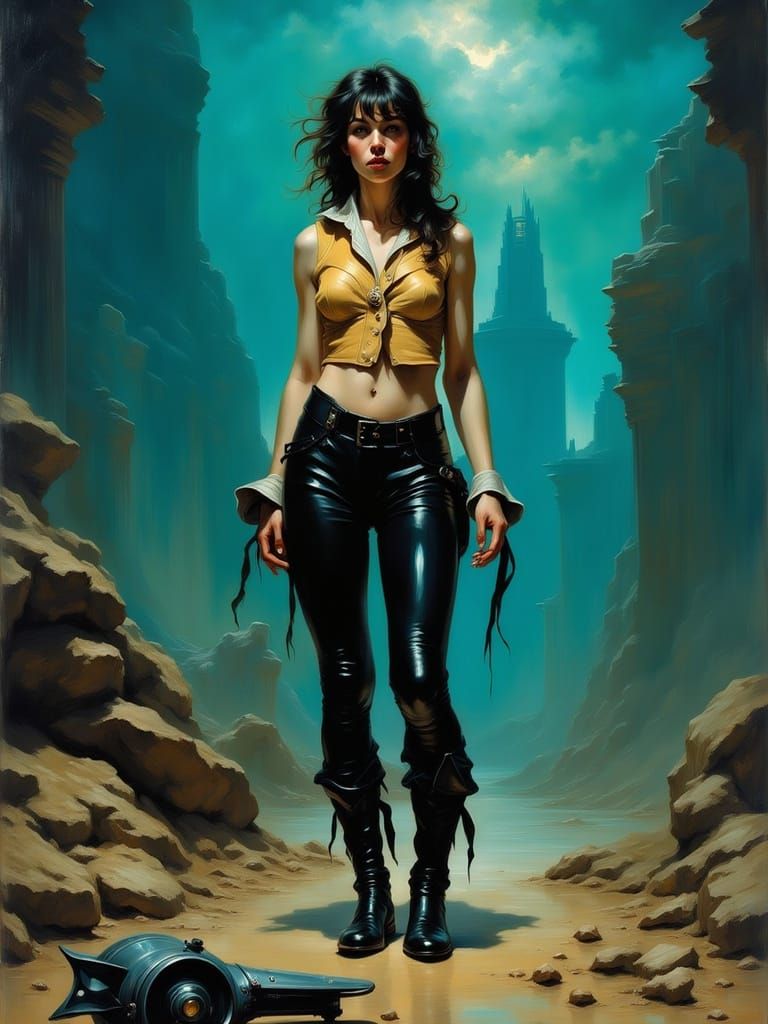 Mysterious Space Pirate Stands Amidst Ancient Alien Ruins in...