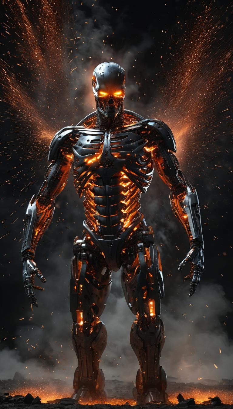 Exploding Terminator T-2000 of Molten Metal