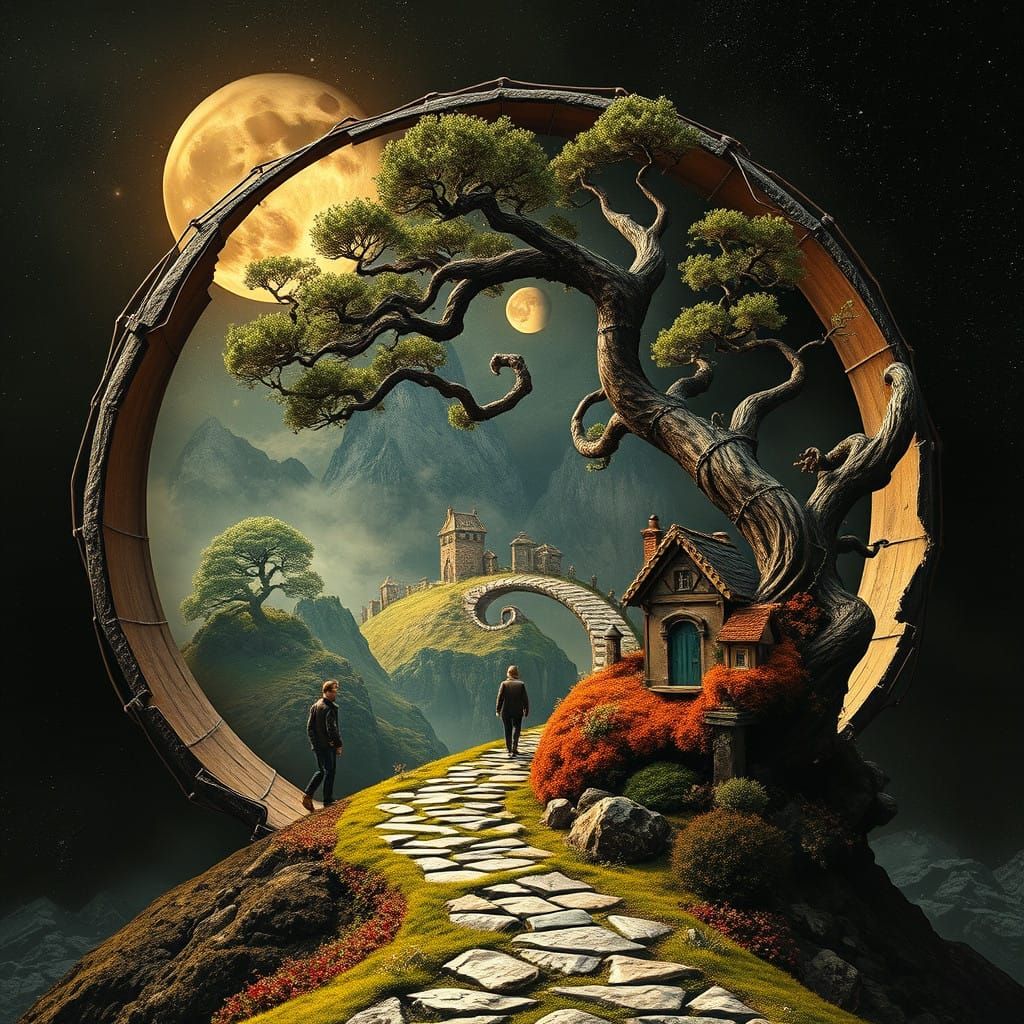 Creative Masterpiece by Patrick Woodroffe and Alexander Jansson and Martin Stranka a magnificent surreal scene within a ...