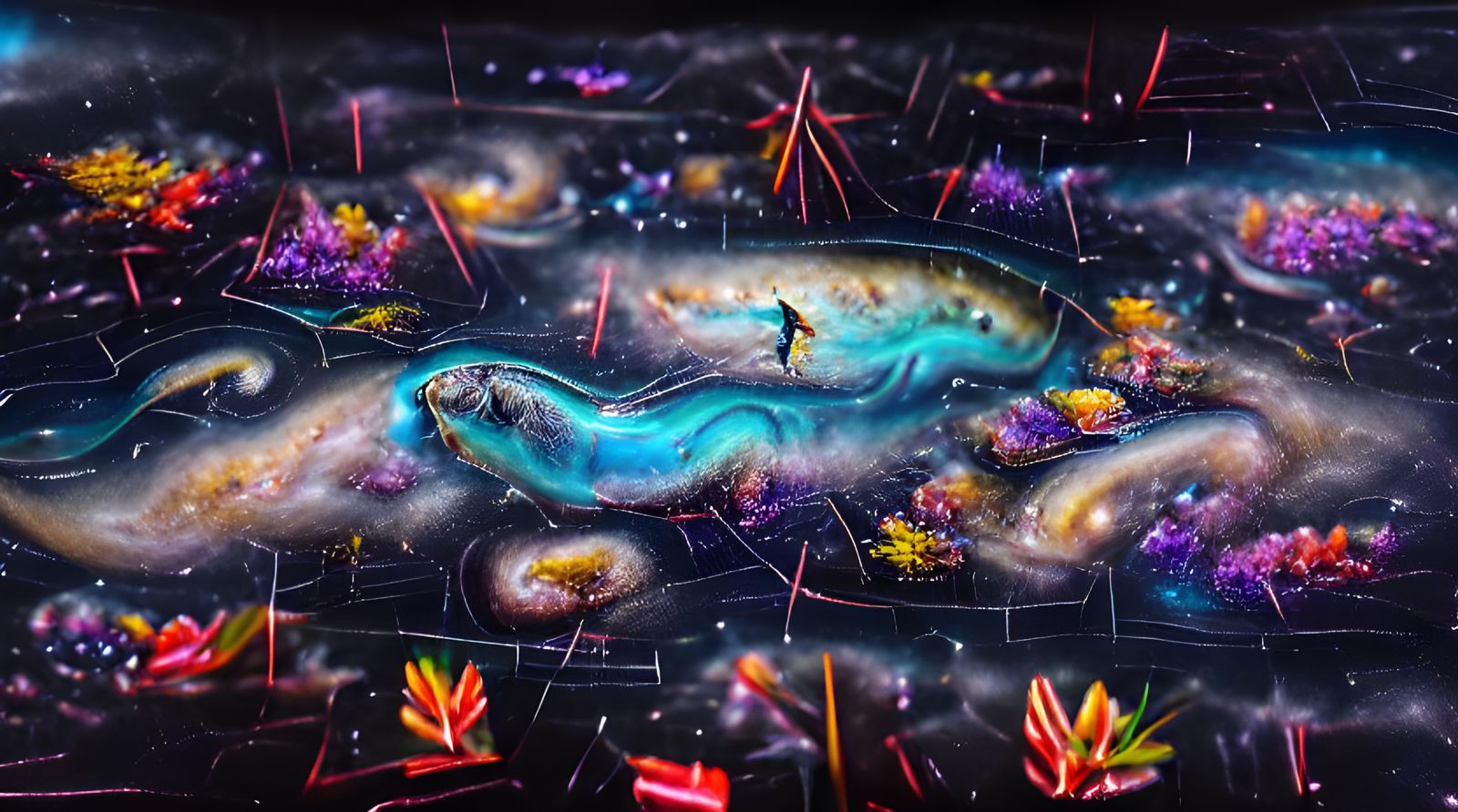 Milky Way Galaxy: Holographic Astral Cosmic Illustration