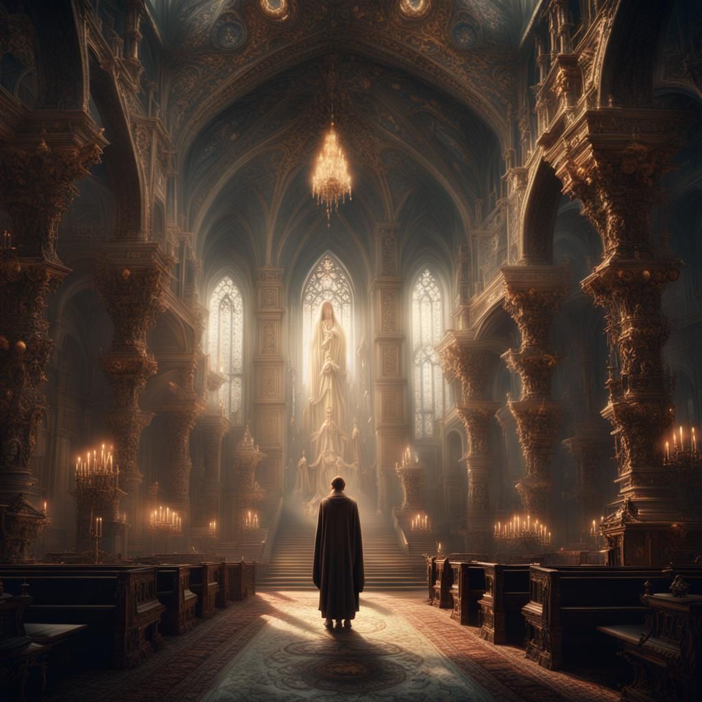 Epic Cinematic Digital Painting of Prayer