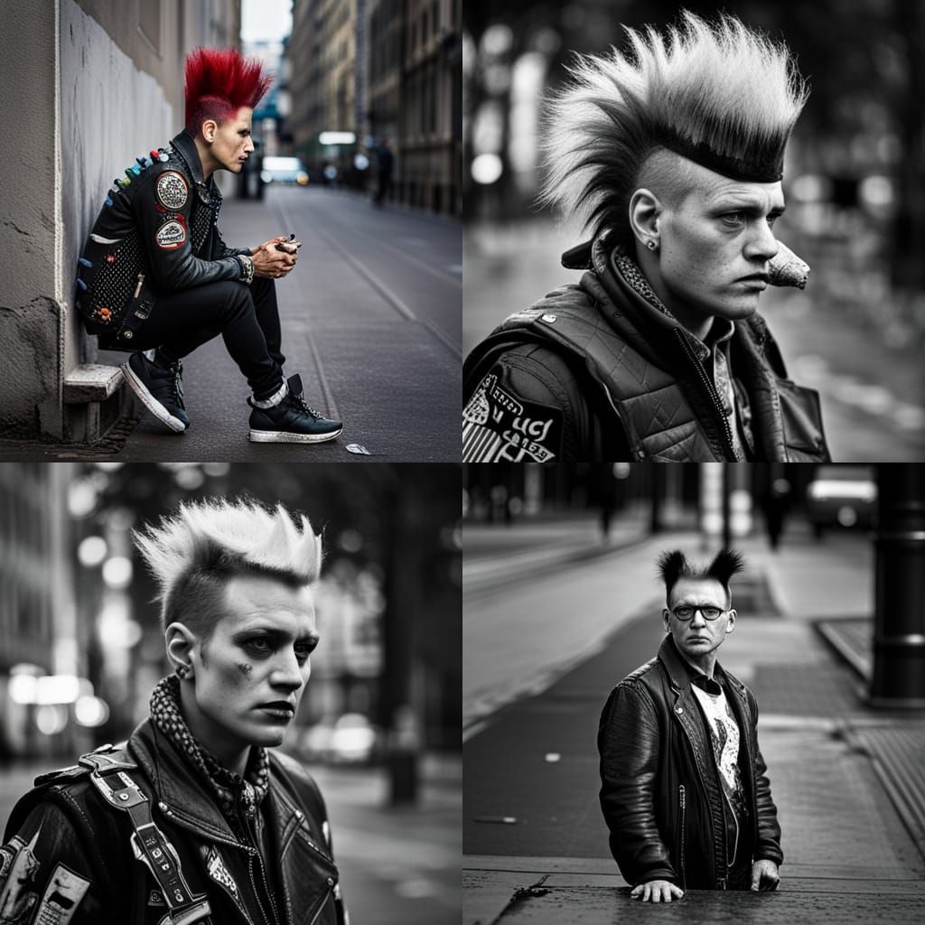 Punk Rock Oppossum with Mohawk in 8k