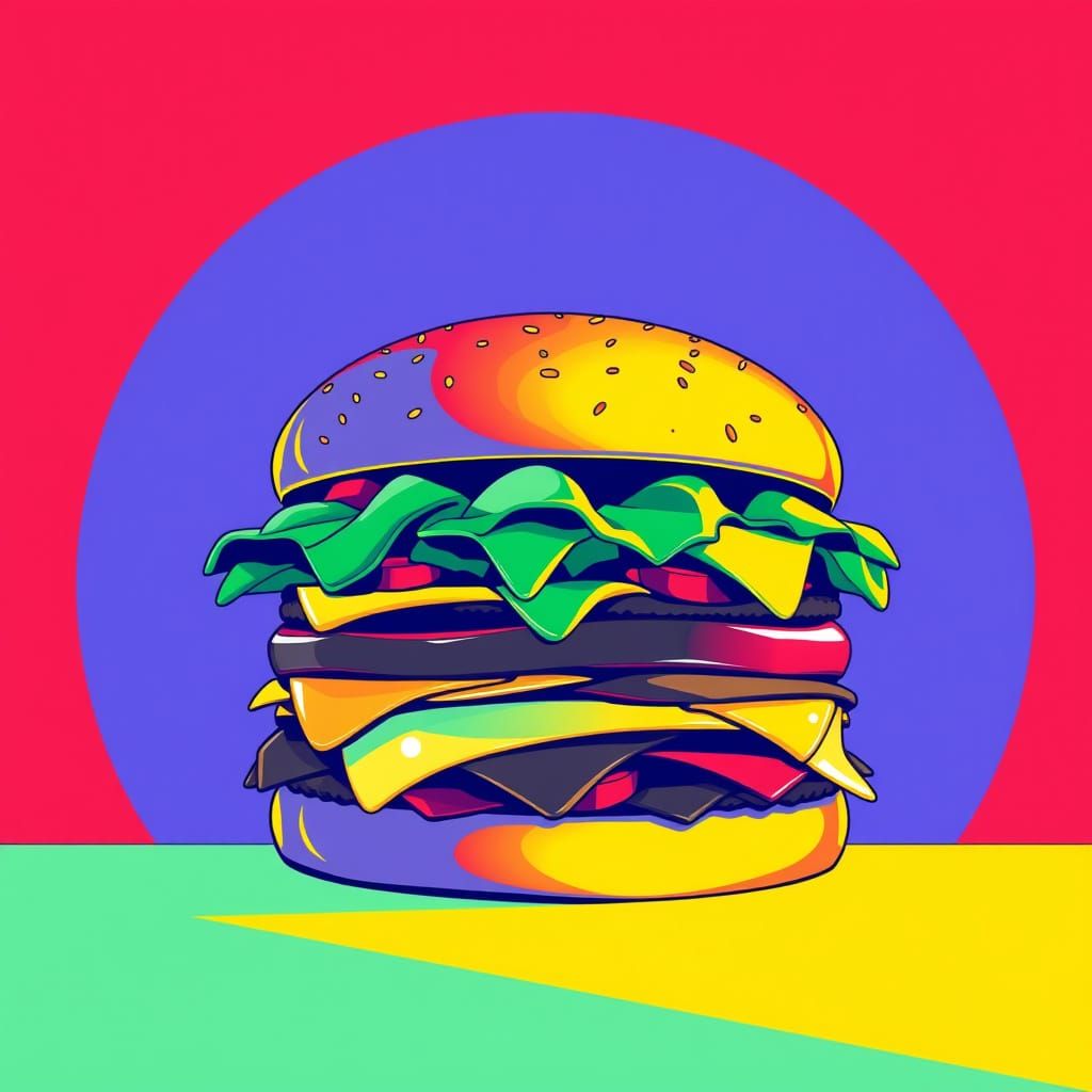 Big Mac in Vibrant WPAP Style