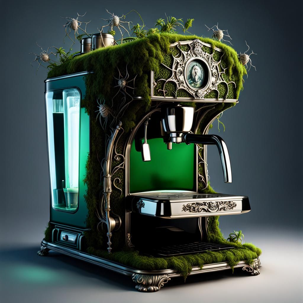 Gothic Coffee Machine in Rococo Style