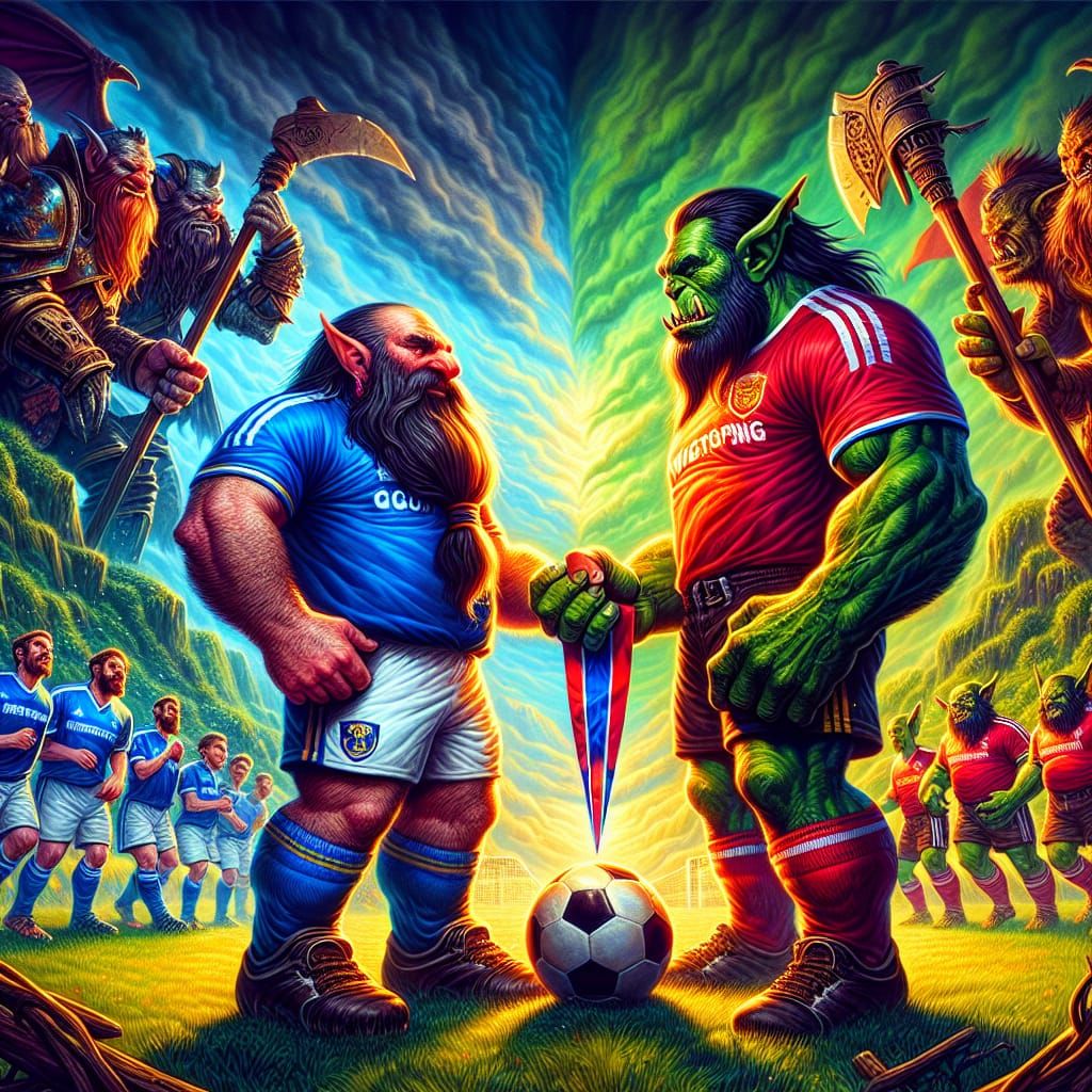 Dwarves vs Orcs Soccer Match