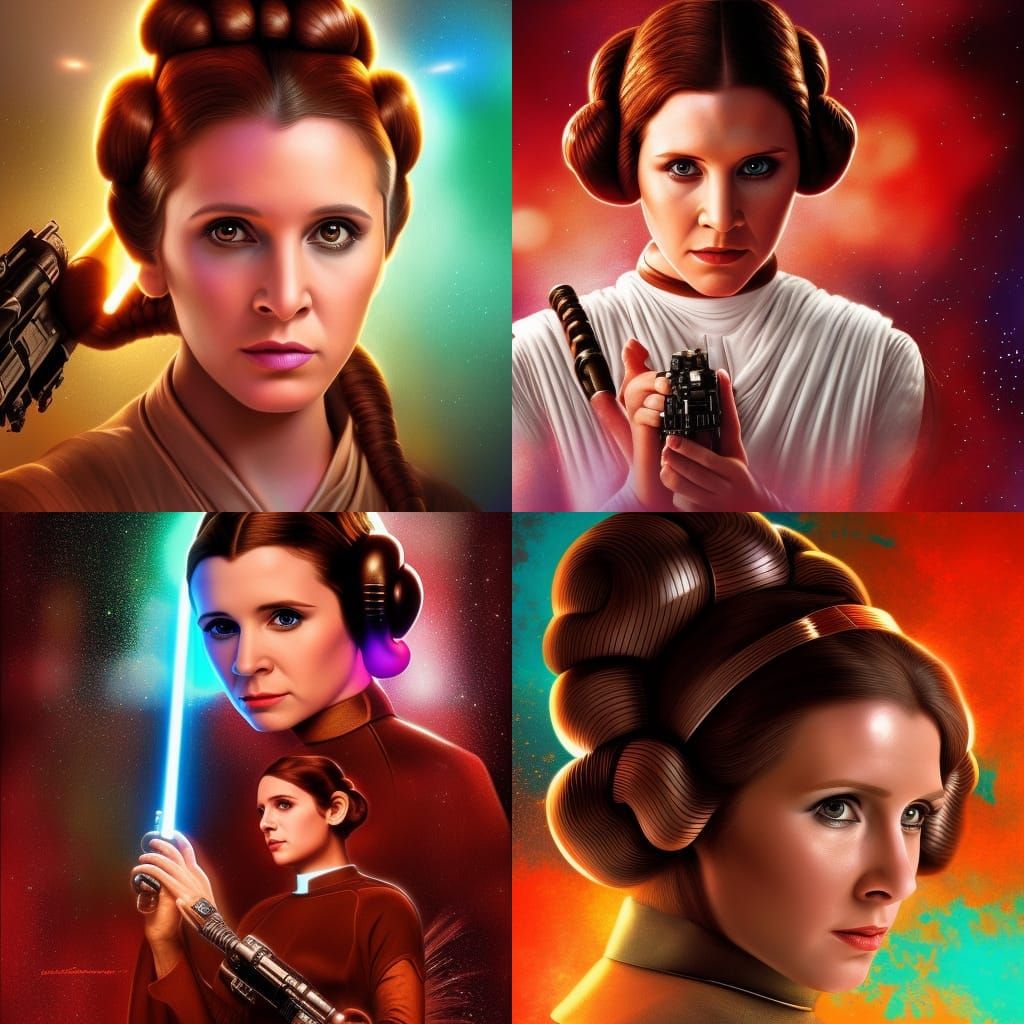 Hyperrealistic Princess Leia Art in 8k Resolution