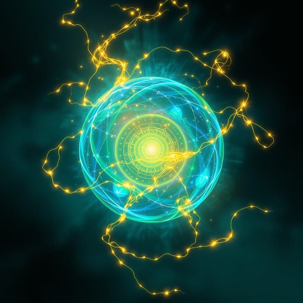 Ethereal Energy Source in Radiant Blue and Green