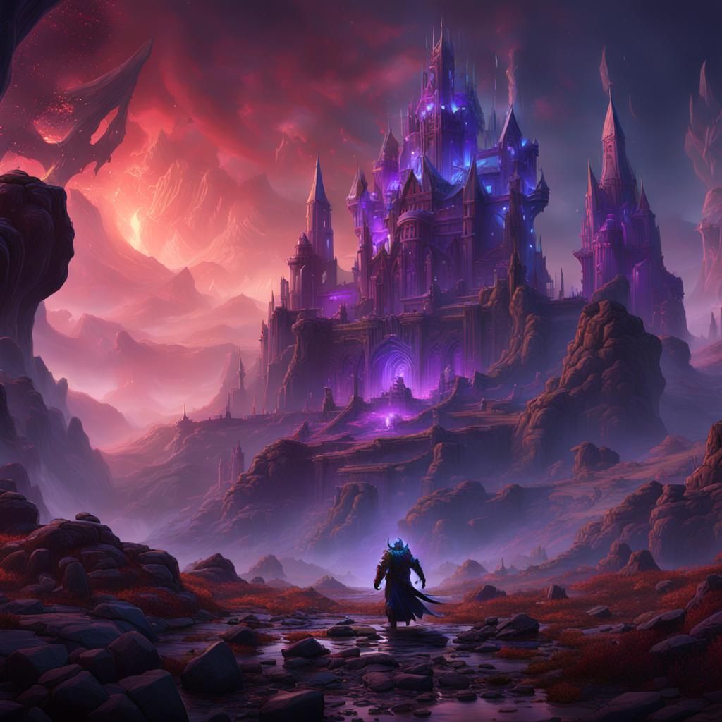 Voidwalker Supreme: Detailed Matte Painting Concept Art