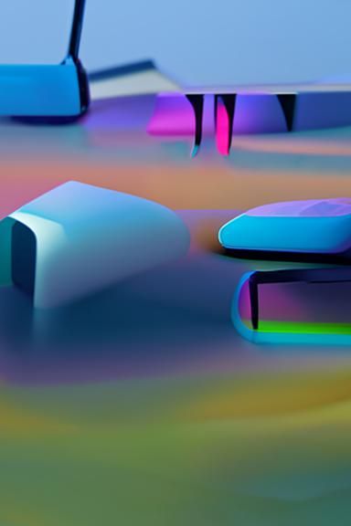 Holographic Hacker in Dystopian Future: Digital Illustration