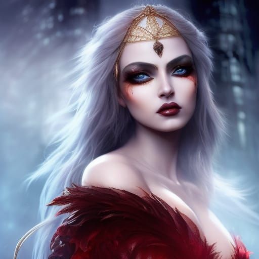 Bloodshot eyes - metal skin
Serpents tongue - dagger claws
Dragon wings - crooked horns
KING