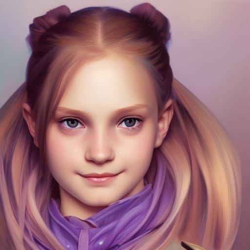 Little Princess Portrait in Hyperdetailed Digital Art