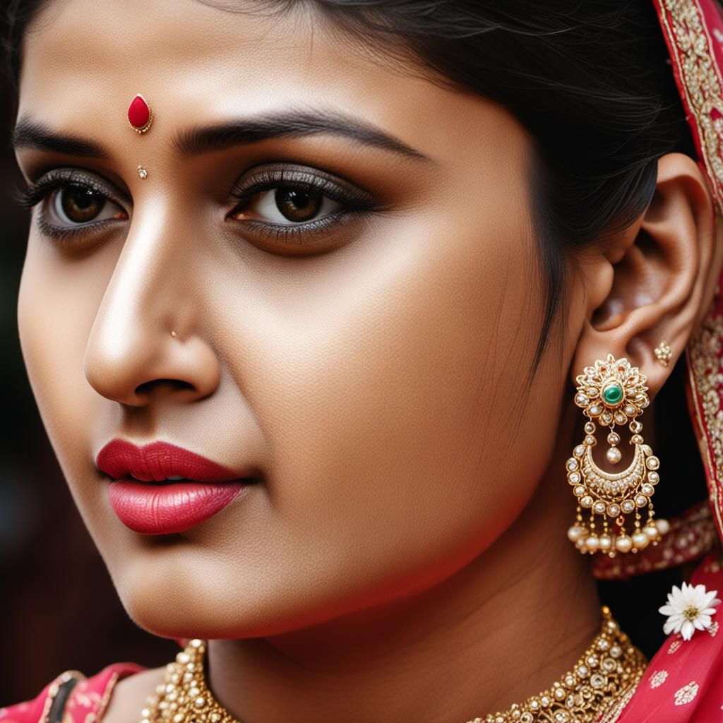 AI Portrait: Close-up of Beautiful Lips