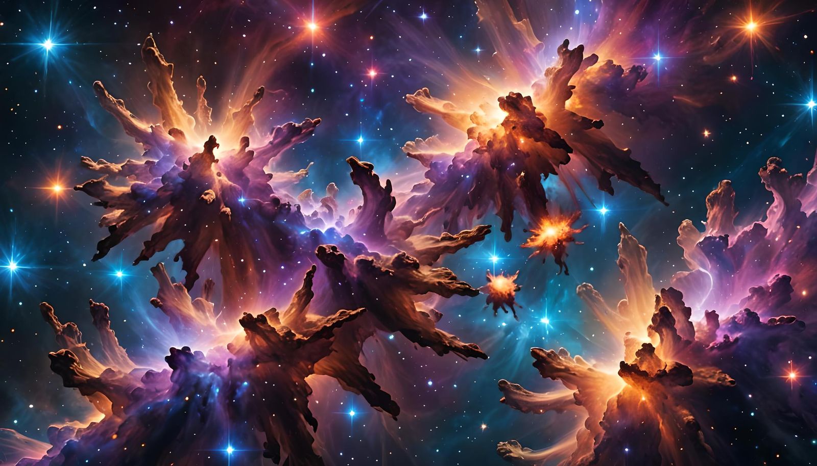 Stellar Nursery Nebula Wallpaper in Deep Color