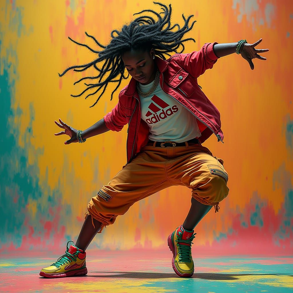 Taina Warrior Breakdancing in Adidas Outfit